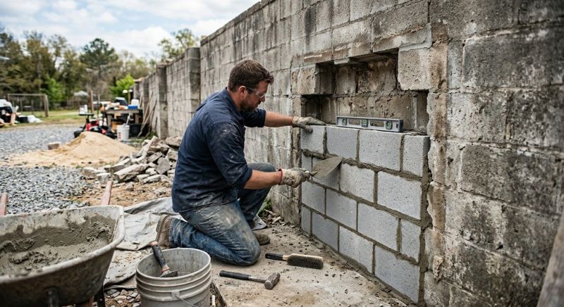 Block Wall Repair in Liberty Hill, TX