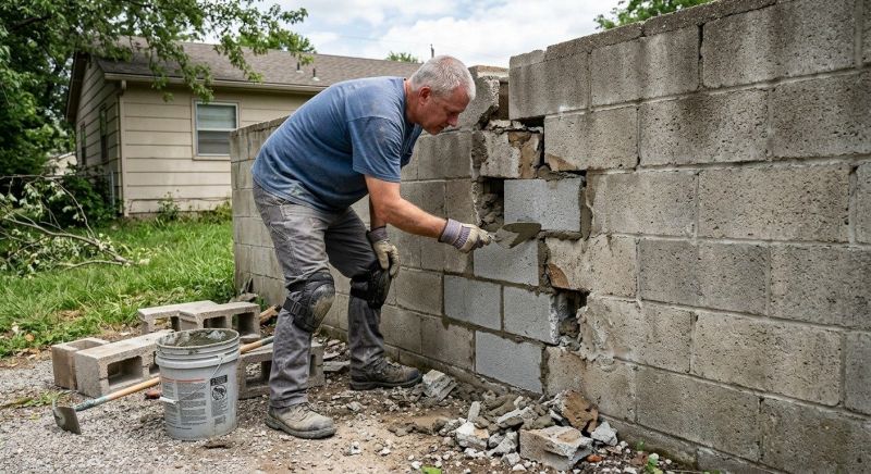 Block Wall Repair in Pflugerville, TX