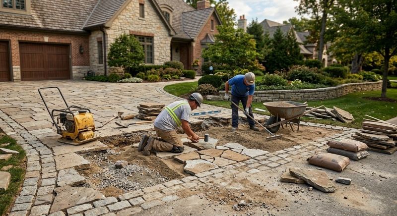 Brick Driveway Repair in Georgetown, TX