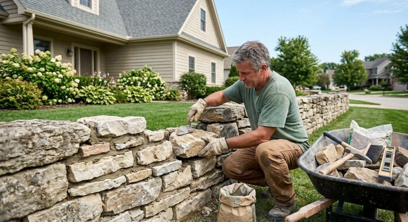 Brick Fence Repair in Georgetown, TX