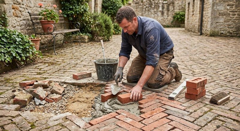 Brick Flatwork Repair in Bertram, TX