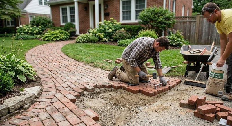 Brick Flatwork Repair in Leander, TX