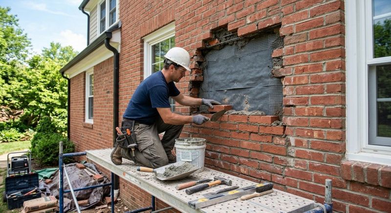 Brick Flatwork Repair in Pflugerville, TX