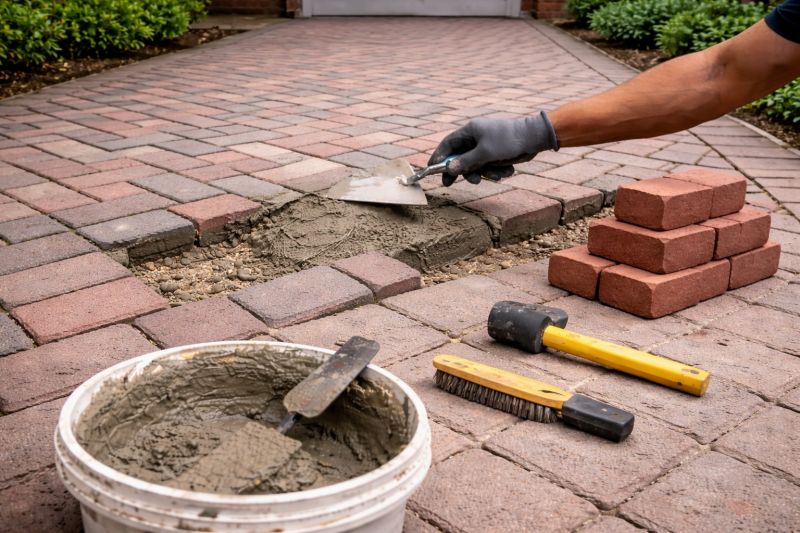 Brick Flatwork Repair in Round Rock, TX