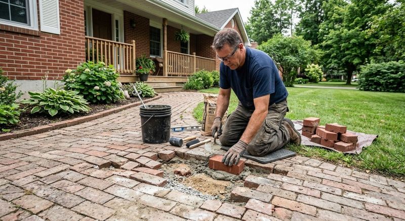 Brick Flatwork Repair in Salado, TX