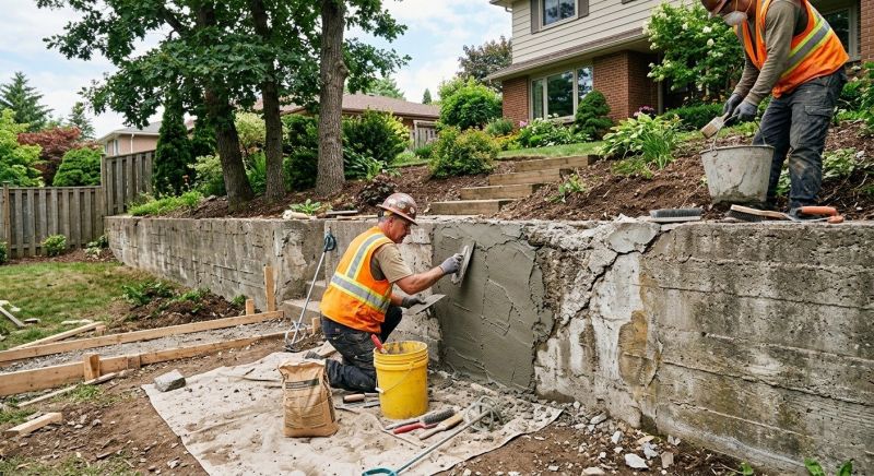 Brick Retaining Wall Repair in Georgetown, TX