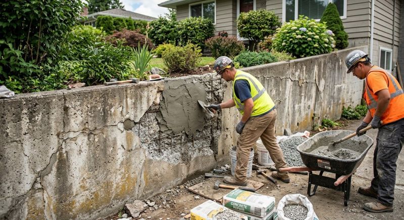 Brick Retaining Wall Repair in Georgetown, TX
