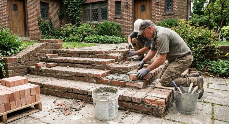 Brick Stairs Repair in Bertram, TX