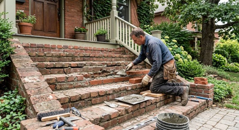 Brick Stairs Repair in Cedar Park, TX