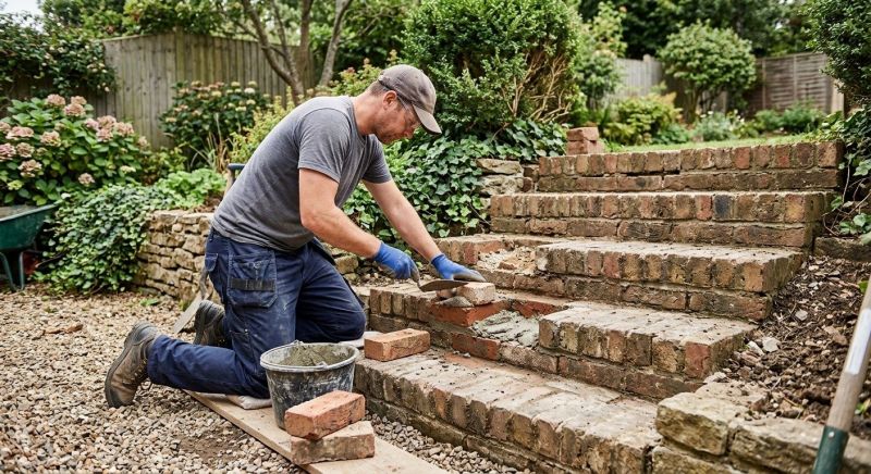 Brick Stairs Repair in Hutto, TX