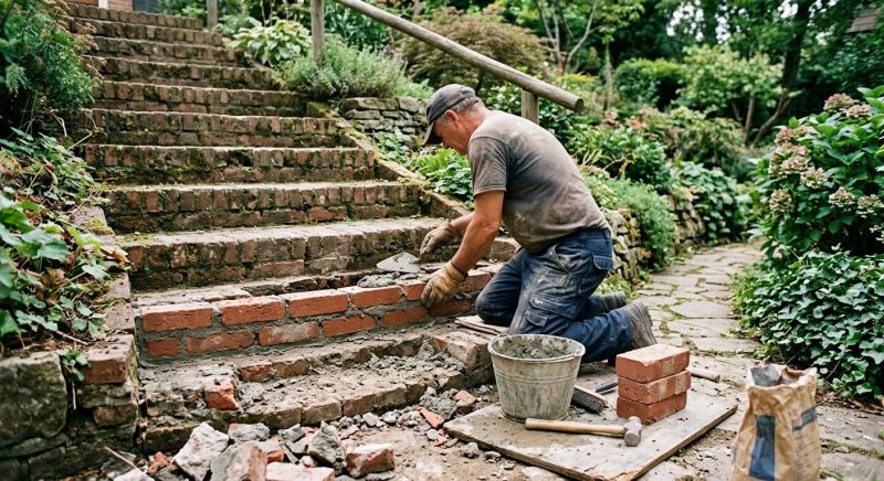 Brick Stairs Repair in Jarrell, TX