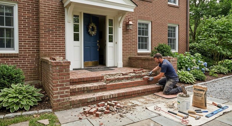Brick Steps Repair in Georgetown, TX