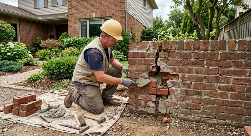 Brick Wall Repair in Hutto, TX