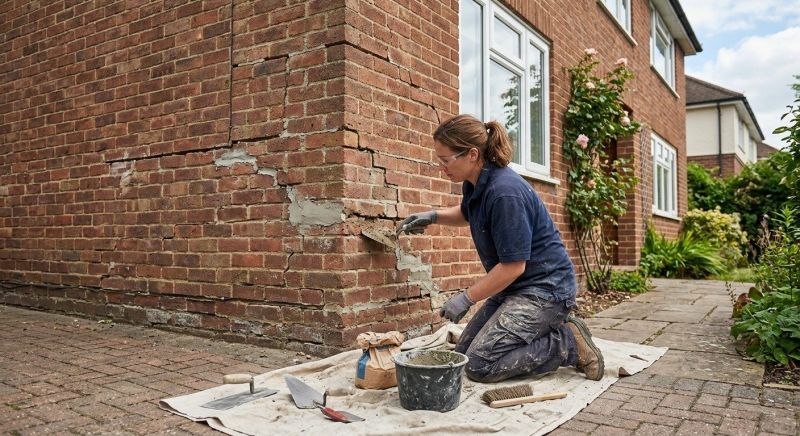 Brick Wall Repair in Leander, TX
