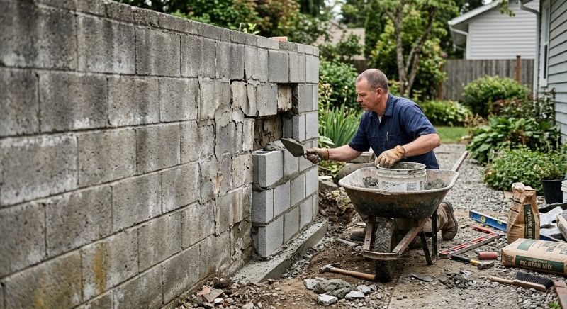 Cement Block Repair in Georgetown, TX