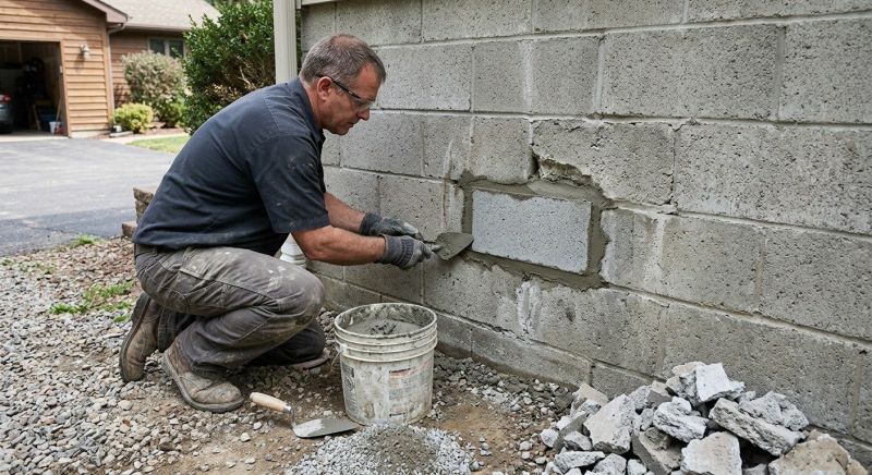 Cinder Block Repair in Georgetown, TX