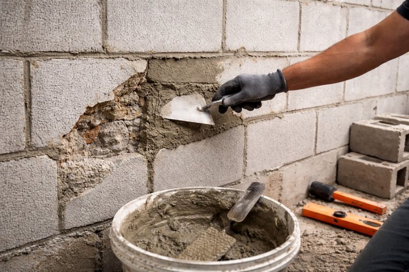 Cinder Block Wall Repair in Liberty Hill, TX