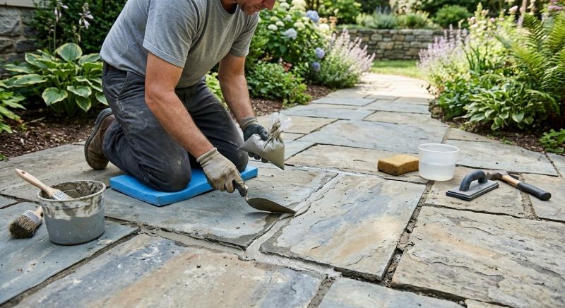 Stone Walkway Repair in Georgetown, TX