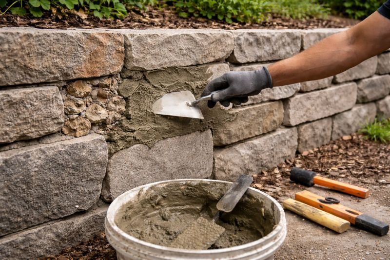Stone Wall Repair in Taylor, TX
